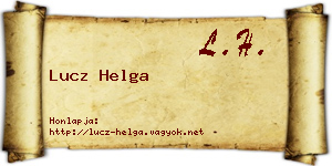Lucz Helga névjegykártya